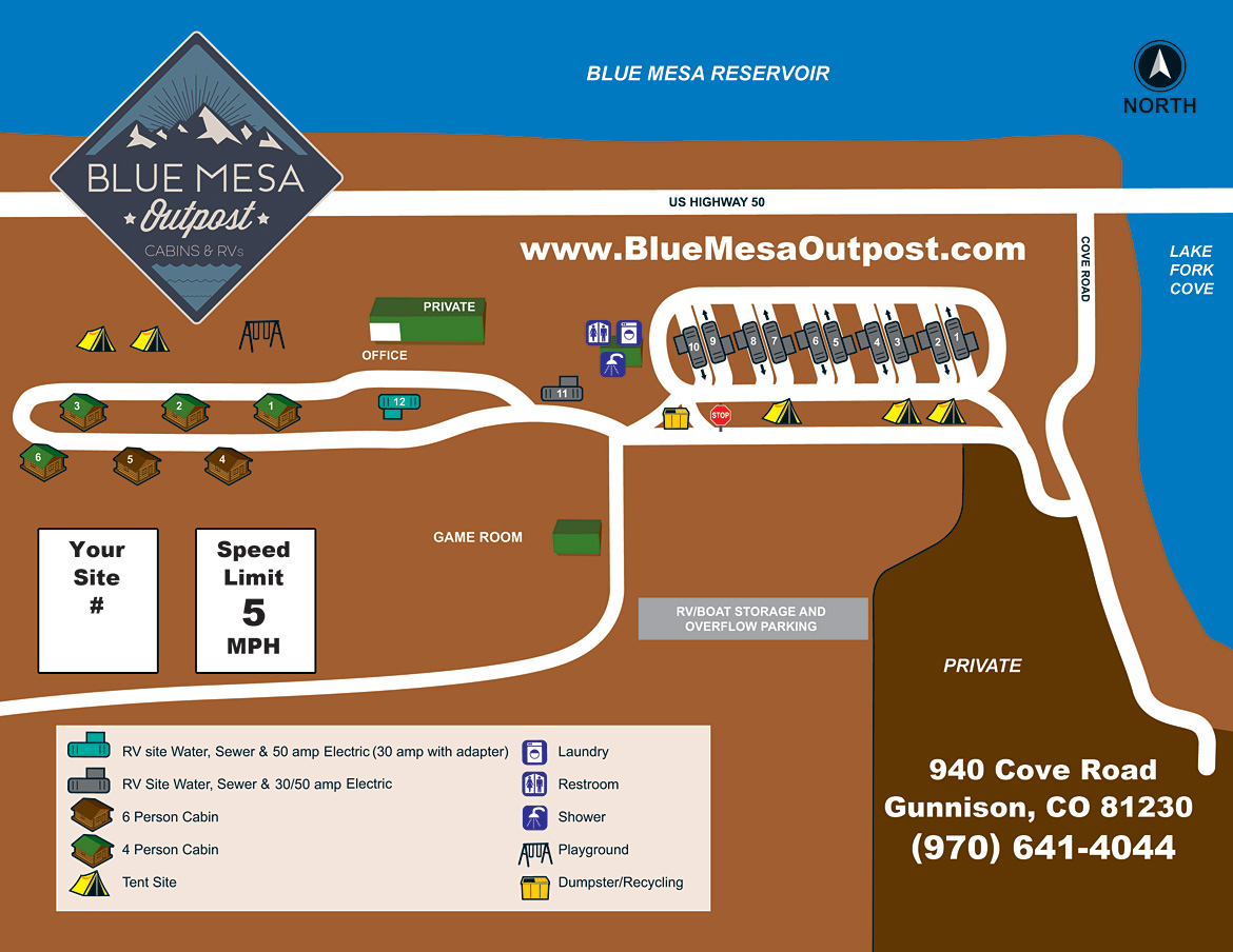 Blue Mesa Outpost Site Map